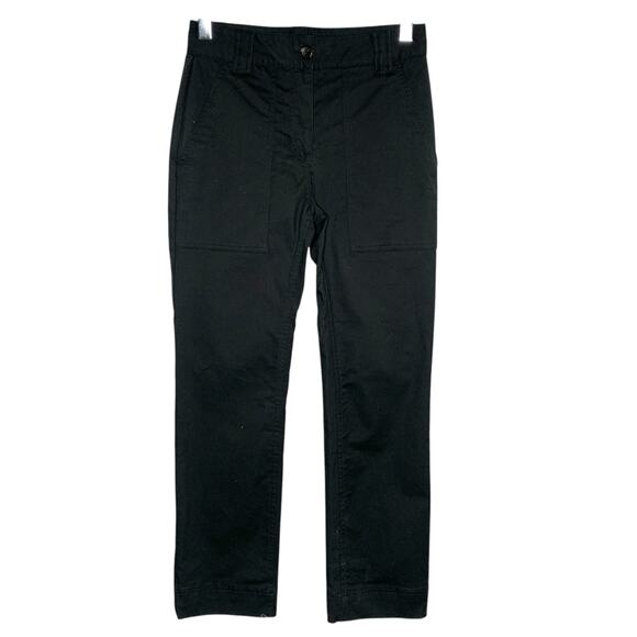 A.L.C. 2 Black Utility Large Front Pocket Chino Pants Straight Leg Cotton - Picture 1 of 9